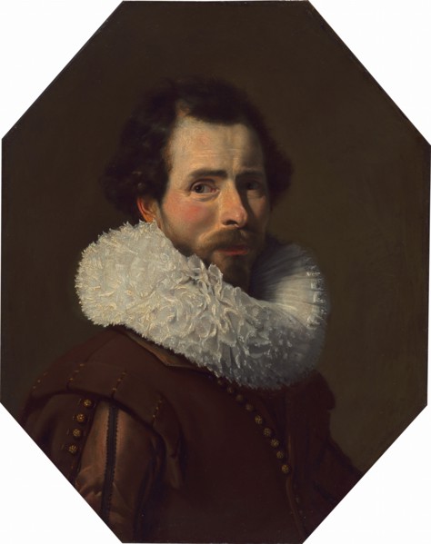 Portrait of a Gentleman Wearing a Fancy Ruff, 1627. [Possibly the painter Pieter Lastman].