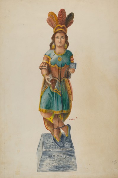 Cigar Store Indian, 1935/1942.