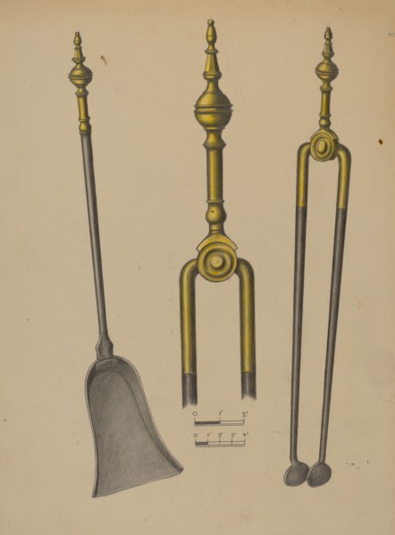Fire Tongs and Shovel, 1935/1942.