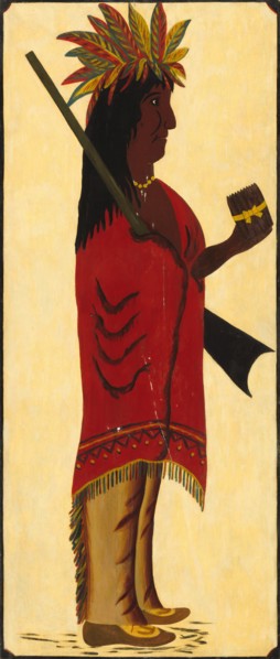 Indian Tobacco Shop Sign [reverse, Indian facing right], second half 19th century.