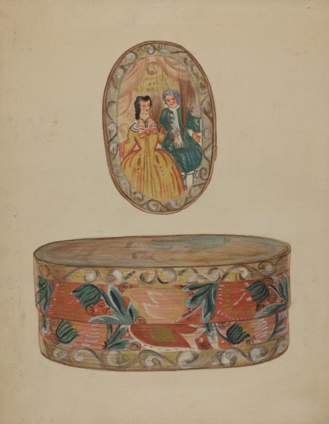 Pa. German Bride's Box, c. 1937. Creator: Unknown.