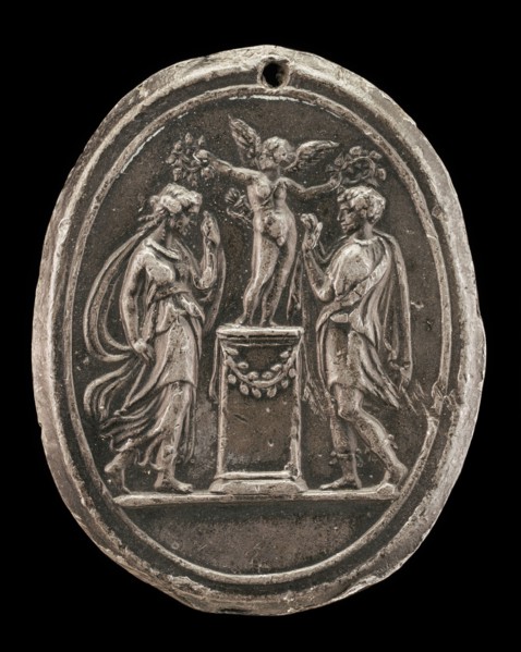Cupid Crowning Two Lovers.