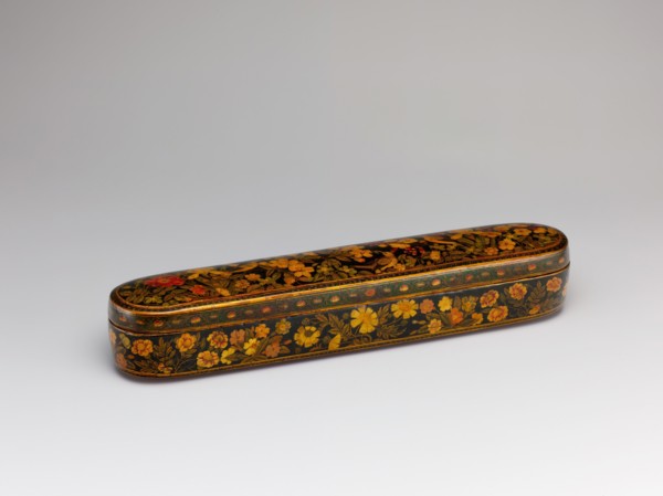 Pen Box with a Europeanizing Landscape, Iran, late 17th-early 18th century. Safavid artist Haji Muhammad.