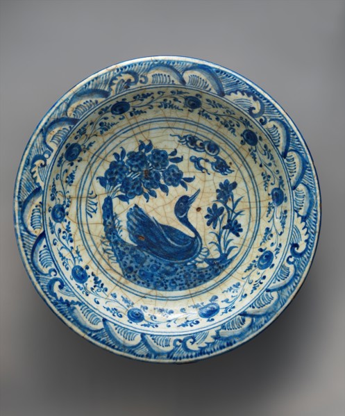 Dish with a Swimming Duck, Iran, 16th century.