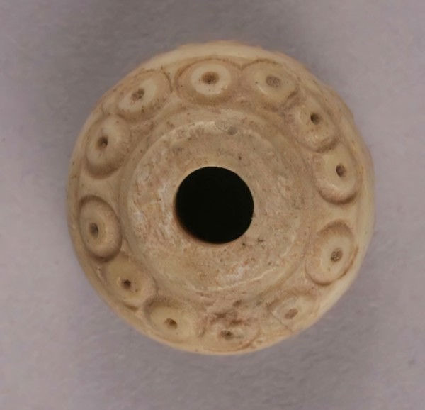 Spindle Whorl, Iran, 9th-10th century.  Excavated at Nishapur, providing evidence the city possessed a thriving textile industry