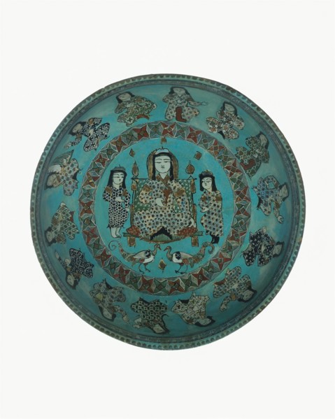 Bowl with a Ruler and Attendants, Iran, 12th-13th century.