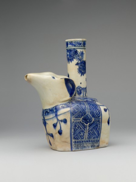 Elephant-Shaped Kendi, Iran, second quarter 17th century. Safavid example made of stonepaste