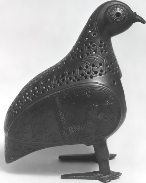 Incense Burner, Iran, 12th century. Birds figure prominently in the decorative repertoire of the Seljuq period, and were probably associated with good fortune.