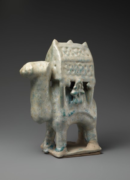 Figurine in the Form of a Camel Carrying a Palanquin and Two Riders, probably Iran or Iraq, 12th-early 13th century.