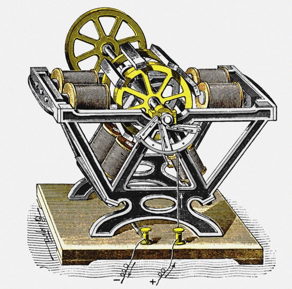 Early electric motor, designed and built by the physicist and engineer Moritz von Jacobi Jacobi (1801-1874). Private Collection.
