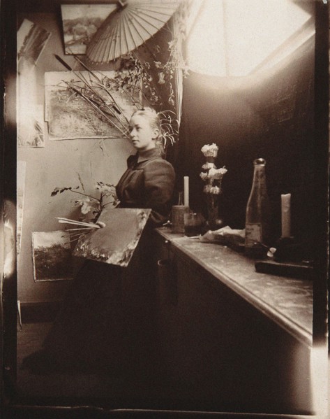 Hilma af Klint at the Kungliga Akademien in Stockholm, 1885. Found in the collection of Courtesy of Stiftelsen Hilma af Klints Verk.