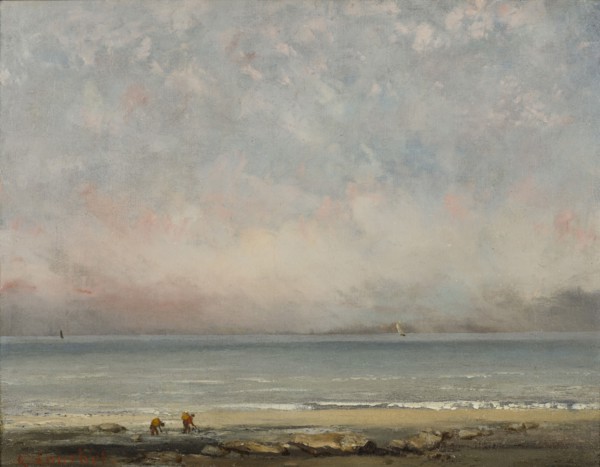 The beach at Trouville, ca 1865. Found in the collection of Association Peindre en Normandie, Caen.