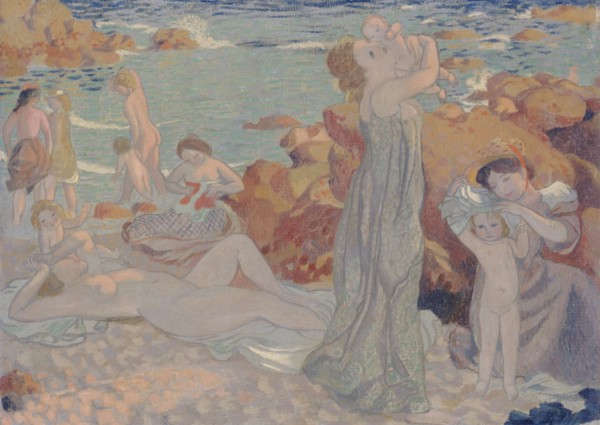 Baigneuses, plage du Pouldu, 1899. Found in the collection of Petit Palais, Musée des Beaux-Arts de la Ville de Paris.