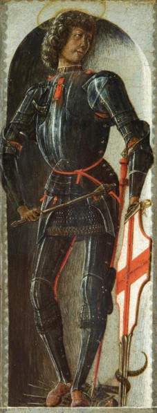 Polittico Griffoni: Saint George, 1470-1472. Found in the collection of Fondazione Cini, Venezia.