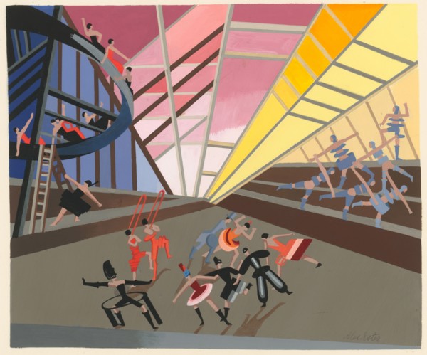 Scenic design from the portfolio Décors de Théâtre, 1930. Private Collection.