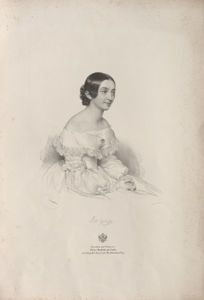 Portrait of the Opera singer Rita Gabussi (1810-1891), 1840. Private Collection.
