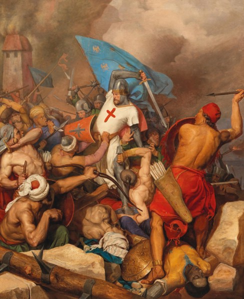 The conquest of Acre in 1191 by Duke Leopold V of Austria, 1841. Private Collection.