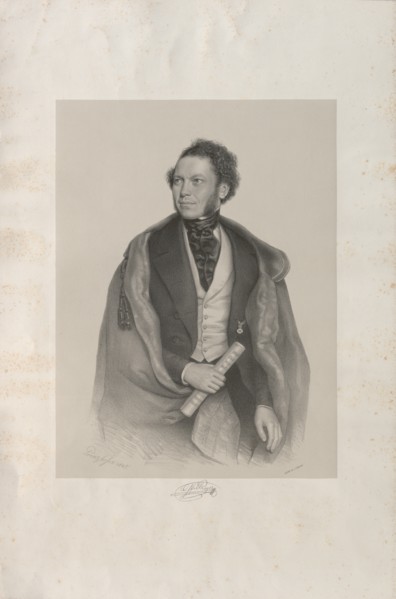 Portrait of the composer and conductor Gottfried von Preyer (1807-1901), 1845. Private Collection.