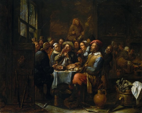 Interior of a Tavern, c. 1650-1660. Found in the collection of Galleria Borghese, Rome.