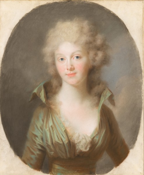 Friederike Luise Wilhelmine of Prussia (1774-1837), Queen of the Netherlands, c. 1790. Found in the collection of The Mauritshuis, The Hague.