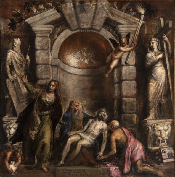 Pietà, 1575-1576. Found in the collection of Gallerie dell'Accademia, Venice.