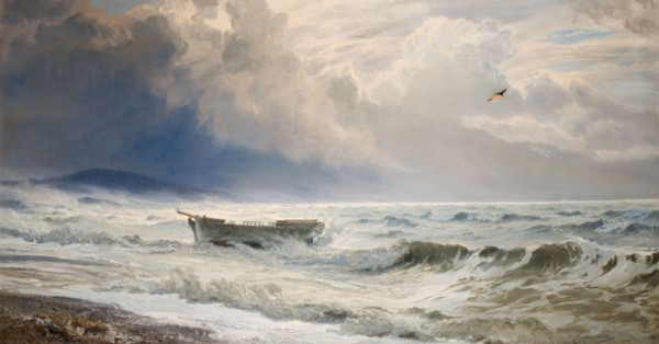 Rough Weather On The Coast, Cumberland, 1874.