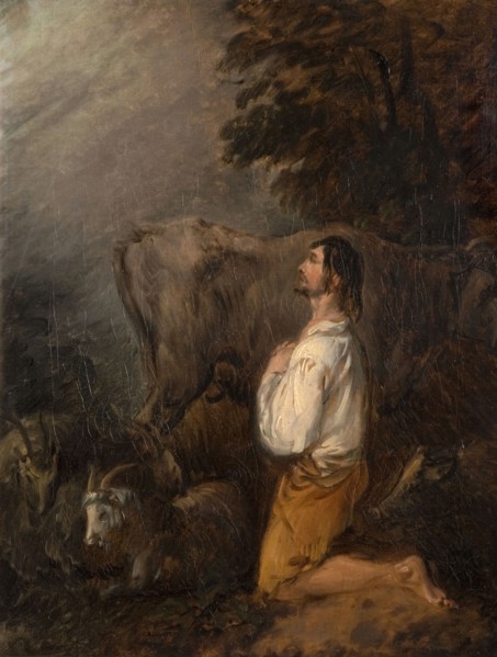The Prodigal Son, 1797. Attributed to Gainsborough Dupont. Previously attributed to Thomas Gainsborough. After: Salvatore Rosa.
