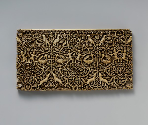 Panel from a Rectangular Box, Spain, 10th-early 11th century.