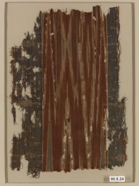 Ikat Textile Fragment, Yemen, 9th-10th century.