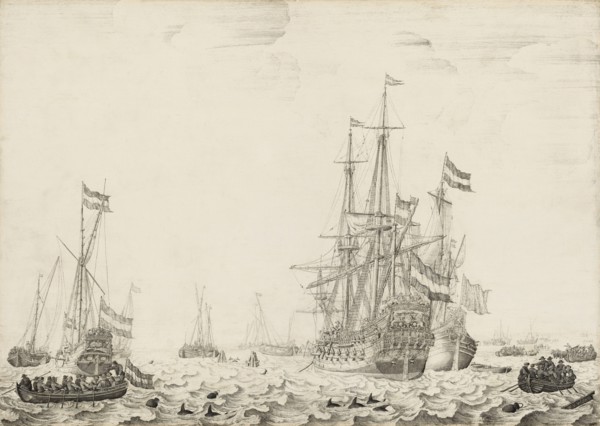Dutch Ships near the Coast, early 1650s.