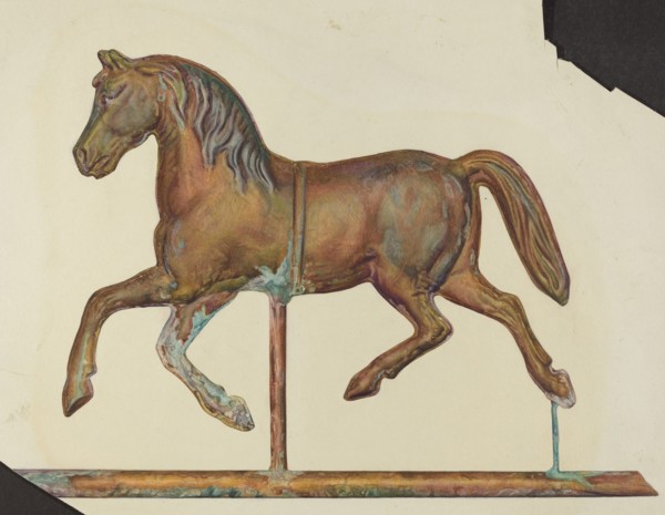 Small Metal Weather Vane, c. 1940.