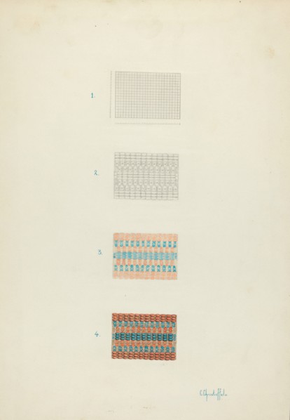 Detail of Coverlet: Technique Demonstration, 1935/1942.