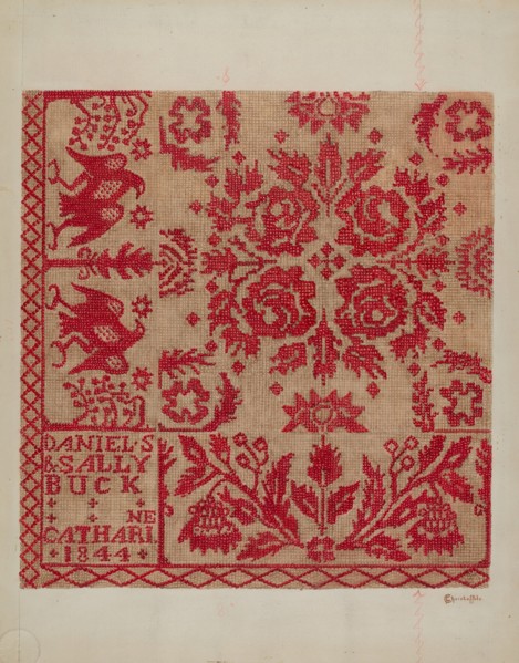 Handwoven Coverlet, c. 1937.