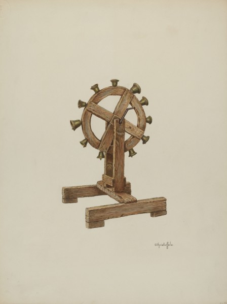 Altar Chimes on Wheel, 1941.