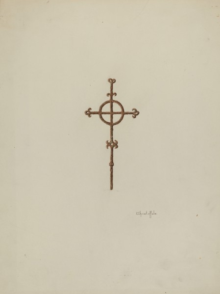 Wrought Iron Cross, Campanario, c. 1936.