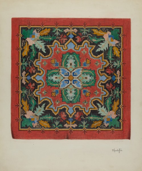 Needlepoint Tapestry, c. 1940.
