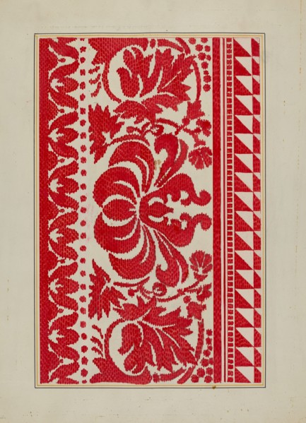 Homespun Coverlet, c. 1940.