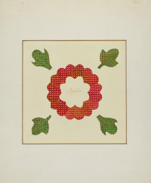 Pieced Autograph Quilt (1 Piece), c. 1936.