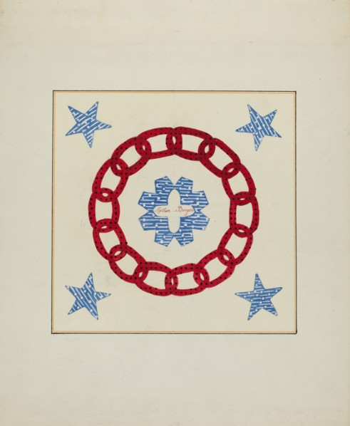 Pieced Autograph Quilt (1 Square), c. 1936.