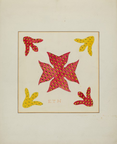 Pieced Autograph Quilt (1 Piece), c. 1936.