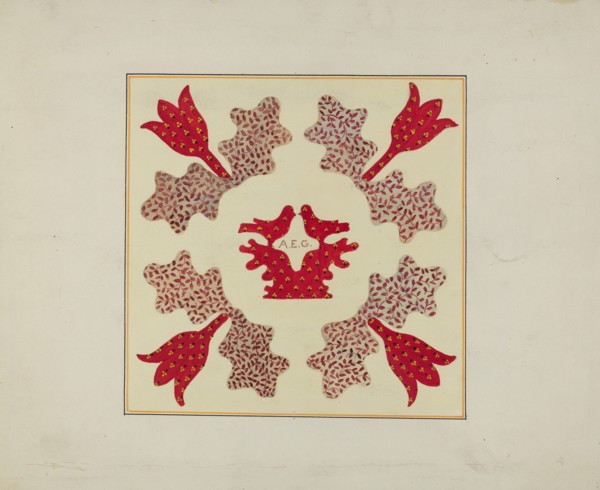 Pieced Autograph Quilt (1 Piece), c. 1936.