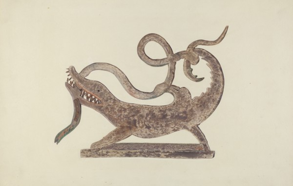 Dragon and Serpent Weather Vane, c. 1938.