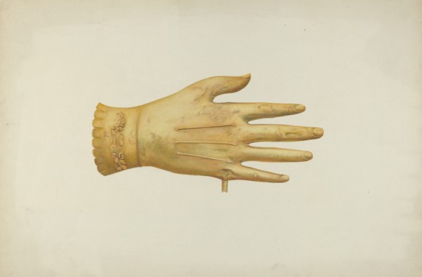 Metal Weather Vane: Glove, c. 1941.