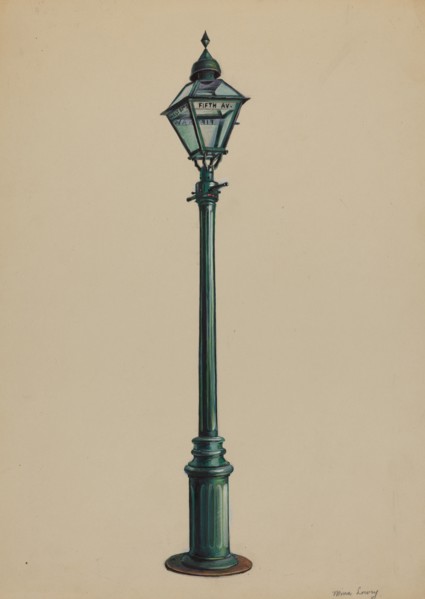 Gas Street Lamp, 1936.