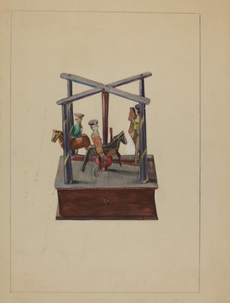 Pa. German Toy Merry-Go-Round, c. 1936. Creator: Mina Lowry.