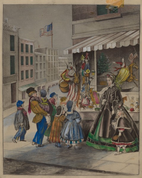Colored Lithograph: "New Year's Eve", c. 1936.