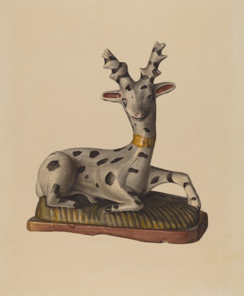 Chalkware Deer, c. 1938.