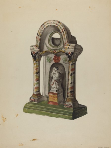 Pa. German Chalkware Shrine, c. 1939. Creator: Mina Lowry.