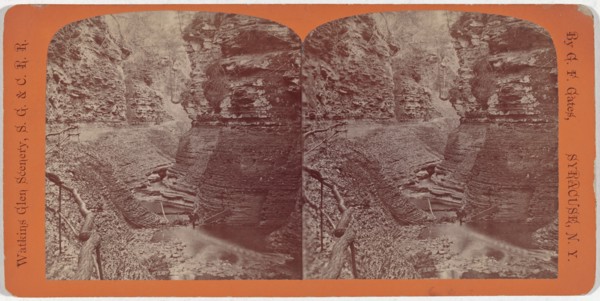 Watkins Glen Scenery, Spiral Gorge, c. 1860.