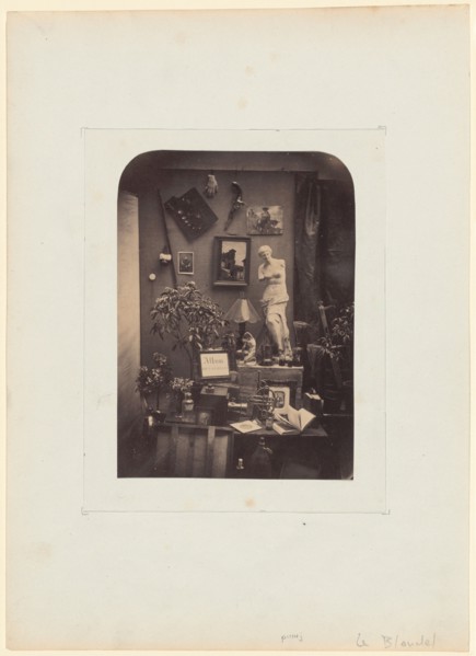 Décor d'atelier, nature morte, c. 1855.